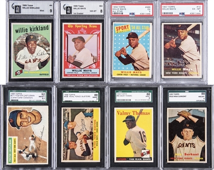 1951-1981/82 Topps and Assorted Brands Baseball and Basketball Graded Collection (29 Different) Including Hall of Famers 